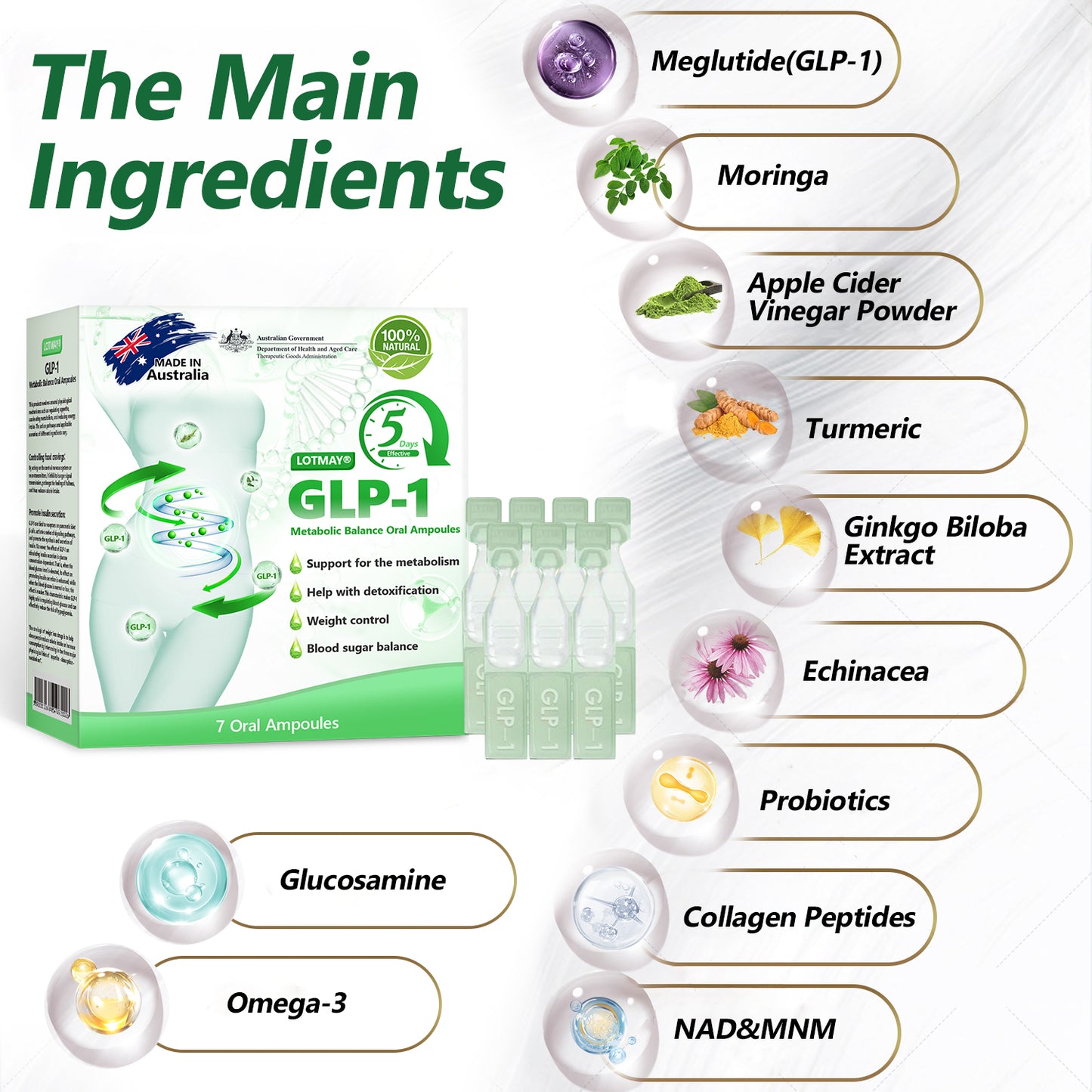 30% OFF🎁🎁 𝐋𝐨𝒕𝐦𝐚𝙮® 𝑮𝗟𝐏-𝟭 Metabolic Balance Oral Ampoules👩‍⚕️